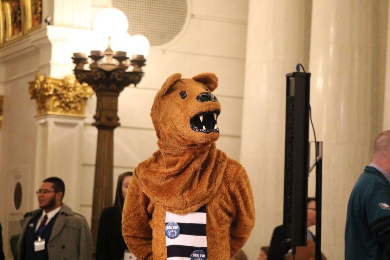 Nittany Lion mascot standing