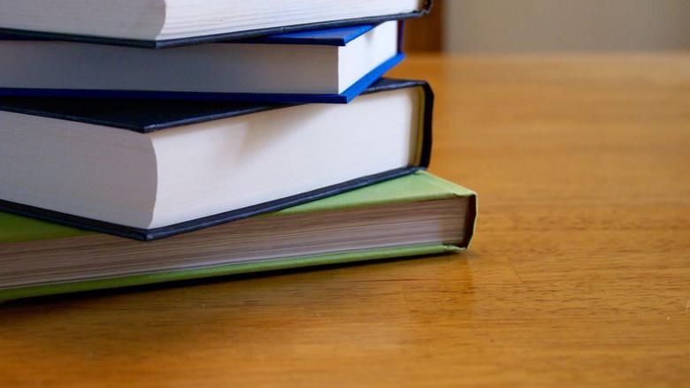 Books on table