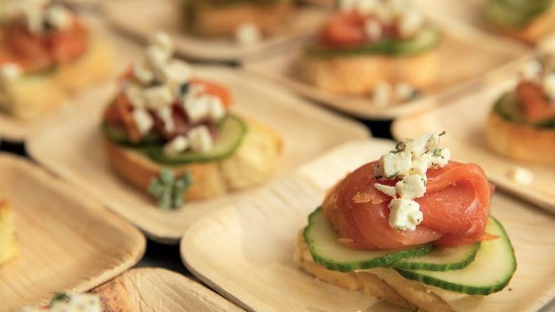 Plated hors d'oeuvres