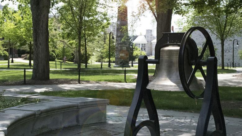 Old Main Bell Looking Toward The Mall